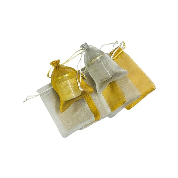 Moira Women's Small Potli Gift Bags Tissue Silk (18 cm X 12 cm) Pack of 50 (Multi) - Image 6