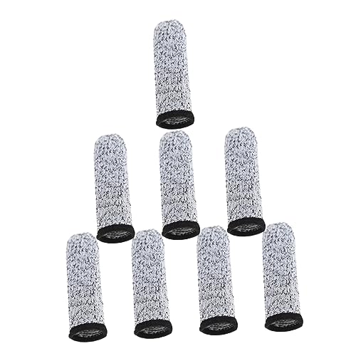 BESTYASH 4Pairs Cut Resistant Finger Sleeves for Carving Gardening and Kitchen Work Flexible Protective Guards for Finger Protection Accessory Reusable and Easy to