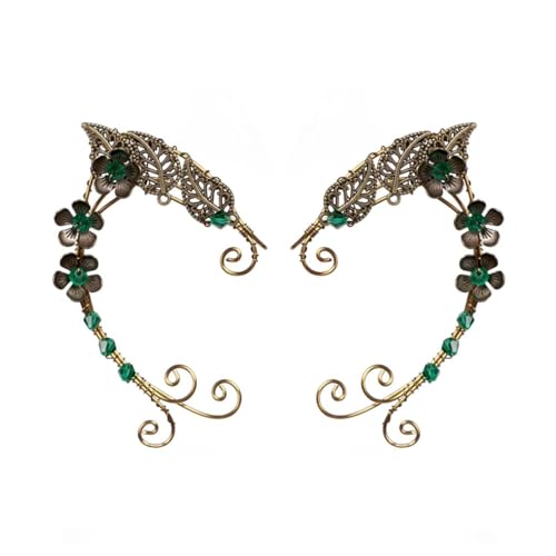 Elf Ear Cuffs, OwMell Handcraft Silver Pointed Fai...