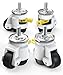 HOLKIE Leveling Stem Casters Set of 4 Heavy Duty Retractable Caster Wheels, 1/2