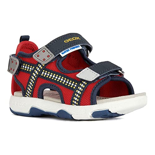 Geox B SANDAL MULTY BOY, Sandalia para Bebé-Niños, RED/NAVY, 22 EU