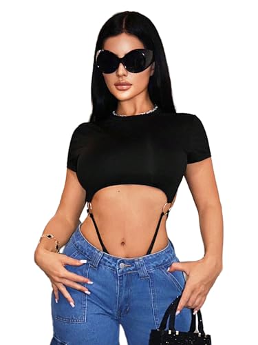 Tenue Y2k à manches courtes pour soirée d'été et festivals branchés