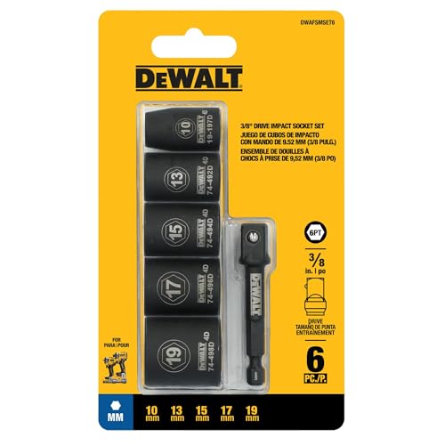 [AC] $13.78 | 6-Pc DeWALT 3/8" Metric Impact Socket Set - image 4