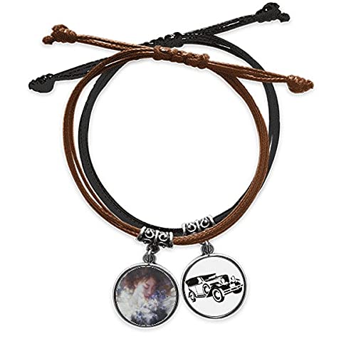 Peinture à l'huile bracelet corde rêver xjj en cuir haute finition