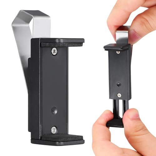 ELEOUTI Clip para Visera Solar de Coche Ajustable en Abs y Acero Inoxidable, Soporte Compacto para Mando Remoto de Puerta de Garaje, Accesorio Ligero Compatible con Controles Remotos
