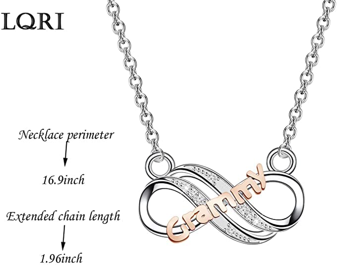 LQRI Grandmother Necklace - Grandma Birthday Jewelry - Best Grammy Ever Gift - Mother's Day Gift 6