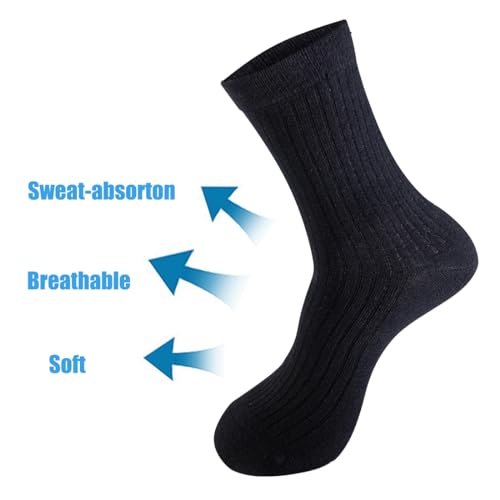 Smithking 6 pack Breathable Moisture Comfort Soft Casual Cotton Socks Medium socks men's socks Women's2
