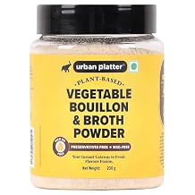 Urban Platter Vegetable Bouillon & Broth Powder | 7.05 Oz 200g | Vegetable Stock to Your Favorite Soups, Stews, Sauces & Risottos | Gourmet Broth Powder | Low Calories | No Animal Content