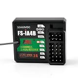 Flysky FS-iA4B 2.4GHz 4CH Receiver for RC Cars & Boats - AFHDS 2A System, Compatible with FS-I6/FS-GT2/FS-iT4S Transmitters, i-Bus & Data Port Included