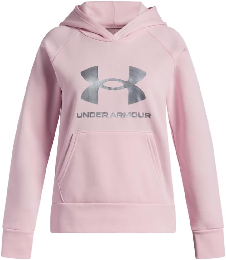 Under Armour girls Rival Fleece Shimmer Hoodie
