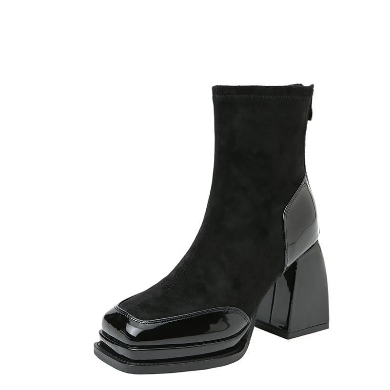 2025 Autumn New Platform Europe and the United States Style Women Elegant Women Shoes Chunky Heel Autumn Winter