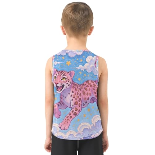 Boys' Tank Top Shirt Running Leopard Cloud Sleeveless T-Shirts3