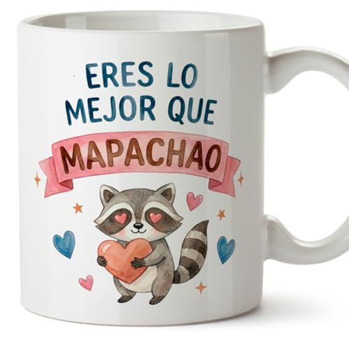 Imagen de MUGFFINS taza graciosa novio novia Eres lo mejor que mapachao en Español para cumpleaños y aniversario regalos San Valentín