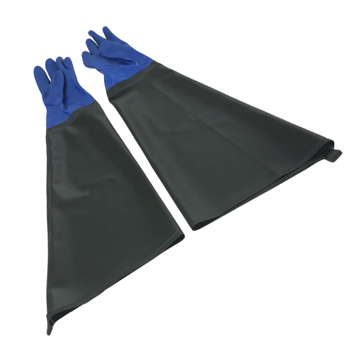 TEHAUX Guantes Industriales Resistentes al Aceite y Agua de Goma Gruesa y Alargada Antiácidos Antideslizantes para Trabajo Pesado y Manejo Seguro de Químicos