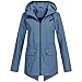 Veste imperméable avec capuche zippée pour extérieur - Veste de pluie imperméable à section fine, bleu, Large