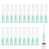 RobLuX 100 Stück Edelstahl Abgabe Tube 21G (0.8x25mm) Edelstahl Abgabe Tube für Flüssigkeiten Einzeln Verpackt Für wissenschaftliche Labore Industrie Probenahme Haushalt Hobby Klebstoffe Seeblau