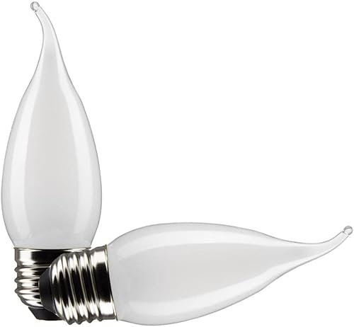 Satco 21851-4CA10/LED/927/FR/120V/E26/2CD Decorativo (S21851) Punta de Vela Bombilla LED