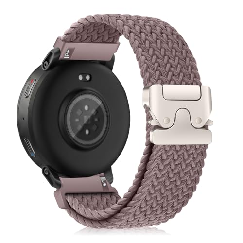 Image of MiKoyi 22mm Nylon Braided band Compatible With Amazfit Bip 6/5/5 Unity, Active Max, Stretchy Braided Strap Nylon Sport Strap for Amazfit Balance 2/1, T-Rex 3 Pro 48mm, GTR 4/3 Pro/3/2e - Smoky Purple