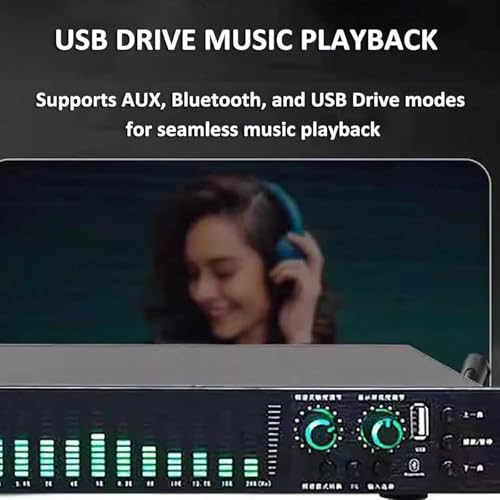 Ecualizador gráfico estéreo de 31 bandas con pantalla de espectro, montaje en rack 1U, reducción automática de ruido y 21 presets, para audio doméstico, HiFi y estudio de grabación miniatura 6