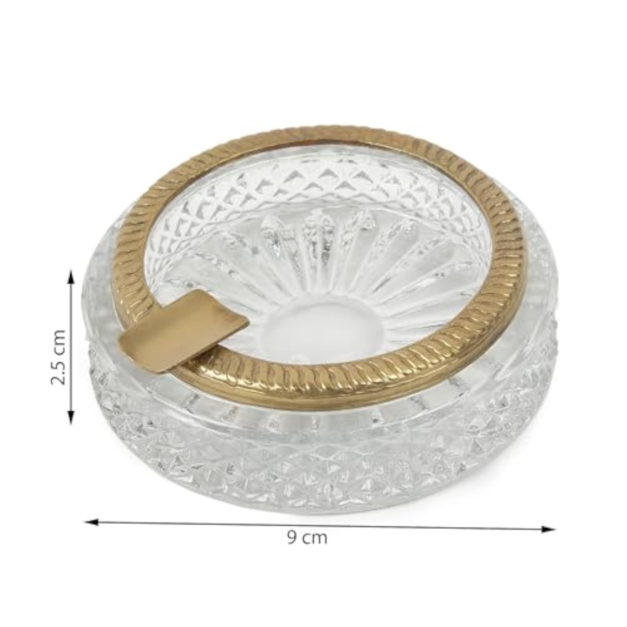Glass Ashtray for Smoking Cigarettes & Cigars