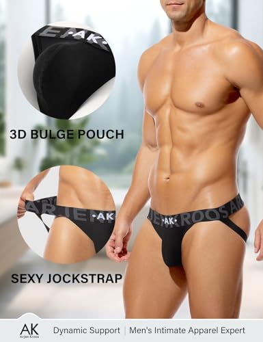 Arjen Kroos Jockstrap Athletic Supporters For Men, Cotton Workout Sport Underwear Jock Strap3