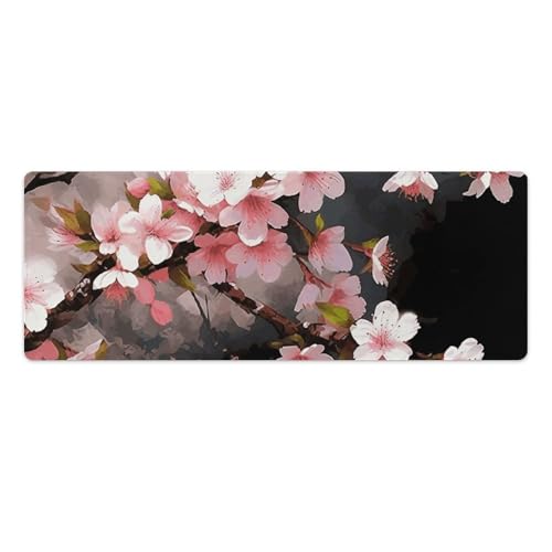 Tapis de souris de jeu grande taille LED étanche motif floral