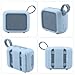 TXEsign Silicone Case for JBL Go 4, Go 4 Protective Cover, Travel Carrying Pouch w Anti-Dust Charging Cover Speaker Mount Strap (Blue)