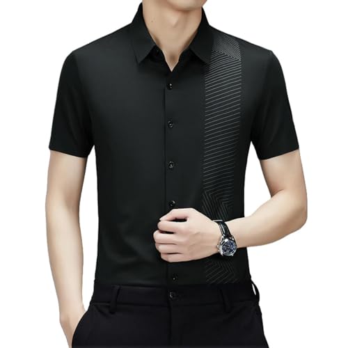 Chemise d'été homme anti-plis pour supprimer la corvée du fer