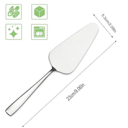 Kucensi Tortenheber Set Edelstahl,2 Stück Kuchenschaufel Edelstahl Poliert Tortenschaufel Kuchenmesser Mit Gezackten Kanten,Tortenmesser Set Für Küchen Restaurants Partys