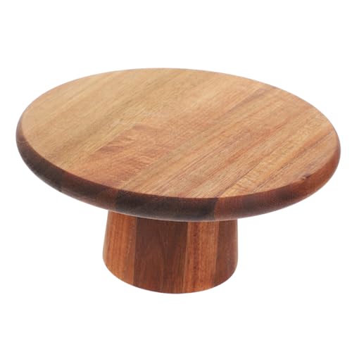 Cabilock Wooden Cake Stand Dessert Storage Tray for Cupcakes Fruits for Weddings Parties Afternoon Tea Smooth Surface Dried Fruit Holder Rustic Decor