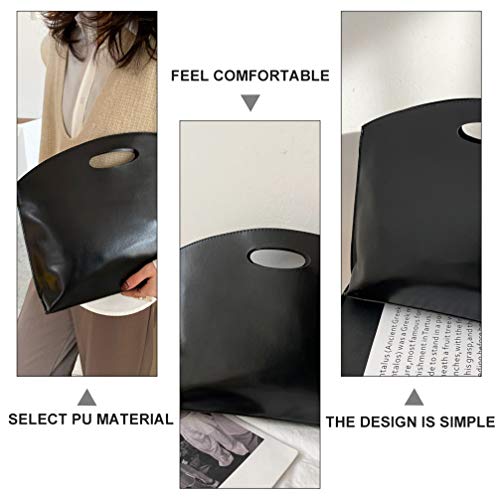 Amosfun Maleta feminina de couro de poliuretano, bolsa de trabalho, bolsa de trabalho, bolsa de negó