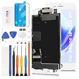 SRJTEK オリジナル For iPhone SE 第二世代 2020 液晶パネル画面交換修理用キット [フロントカメラ付き] 4.7インチタッチパネルデジタイザー A2275, A2298, A2296 LCDスクリーン修理工具付き