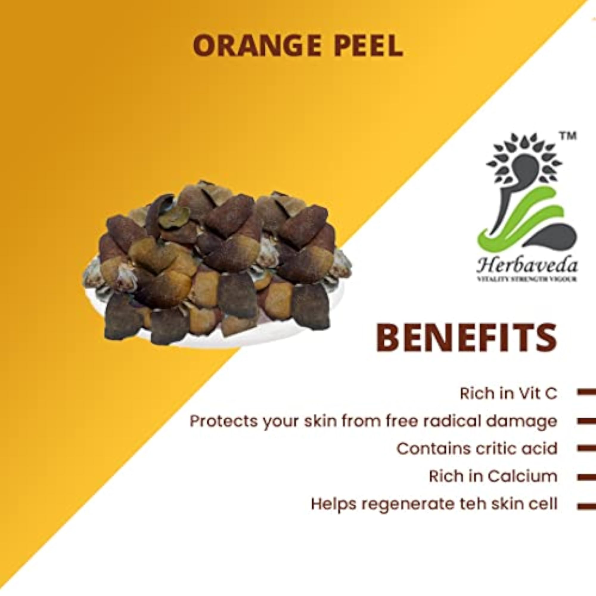 Herbaveda Orange Peel Powder for Skin Care