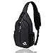 Waterfly Mochila Cruzada Pecho Mochila Bandolera para Ciclismo Senderismo Casual Hombre y Mujer (Negro)