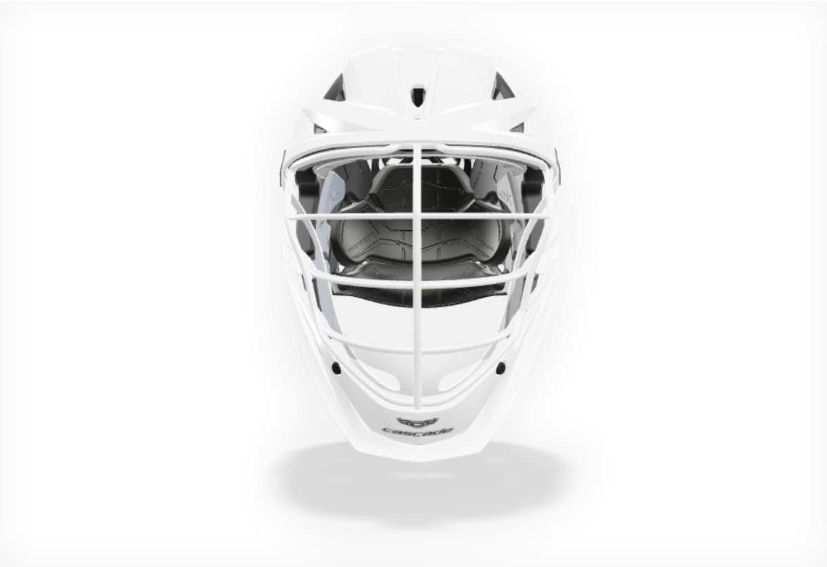 Cascade XRS PRO Helmet - White Mask: The Ultimate Protection-First Helmet for Lacrosse Players, White/White