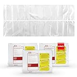 PVC Cadaver Body Bags 3-Pack with Metal Zipper – White, 36' x 90' with ID Tags – Leak-Resistant...