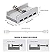 Rekidm 4 Port Aluminum Desk USB 3.0 Hub with Clamp Design for Desktop, PC, Table Edge with Adjustable Clip