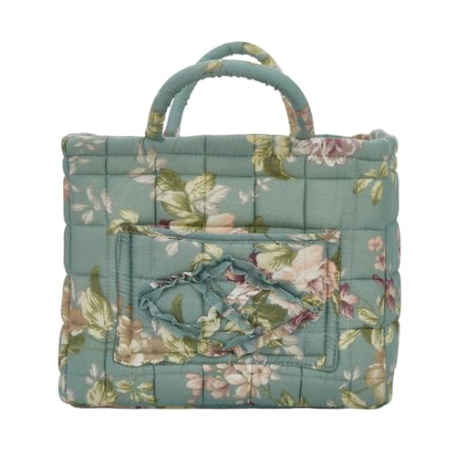 Boho Fabric Storage Basket, Large Capacity Laundry Basket, 12.2'' x 10.23'' x 10.23'' Collapsible Laundry Hamper with Easy Carry Handles (C Multi-Color 9, L) by Kajoeiae - Used condition - Image 2