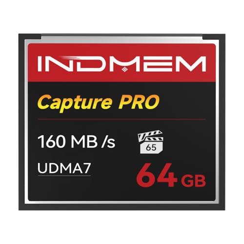 CF Card 64GB Memory Card High Speed UDMA Up to 160MB/s Camera Cards Designed for Photographers & Videographers,Support High-Speed Continuous Shooting or 4K Video Recording