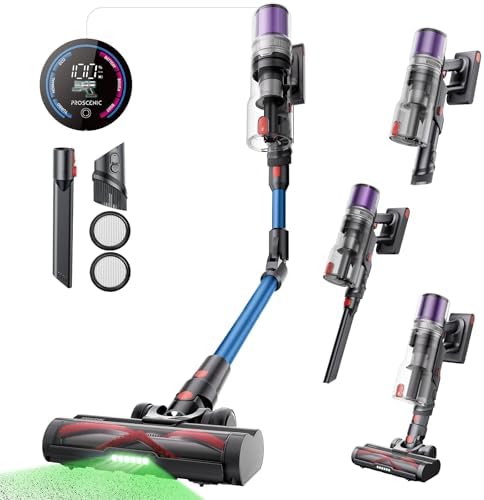 Proscenic Cordless Vacuum Cleaner, 50KPA 65Mins Runtime, 180°Bend...