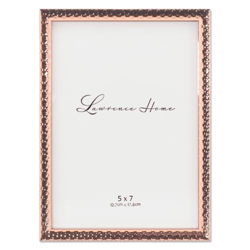 Lawrence Frames Metal Picture Frame with Hammer Effect, 5x7, Copper