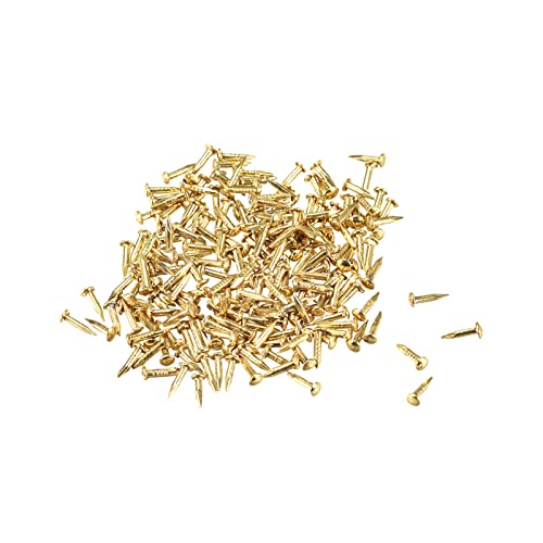 uxcell Total 400 unidades pequeños clavos 6mm y 8mm para decoración DIY en madera miniatura 5