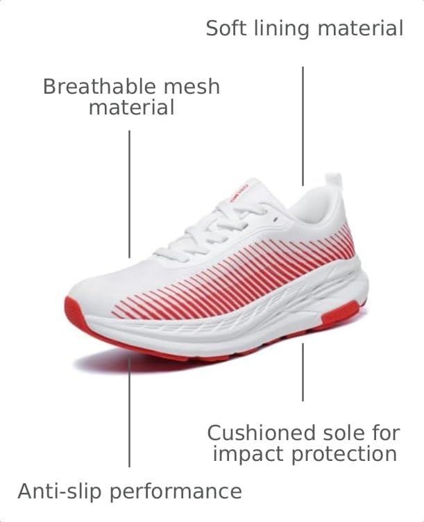 Image of GSLMOLN Women's Non-Slip Fashion Walking Shoes Breathable Mesh Tennis Gym Sneakers
