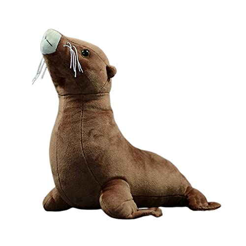 FRANKIEZHOU Sea Lion Plush Toy Stuffed Animal-Brown...