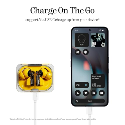 Nothing Ear (a) – 45dB ANC, Hi-Res Audio, 42.5H Battery, Yellow — view 9