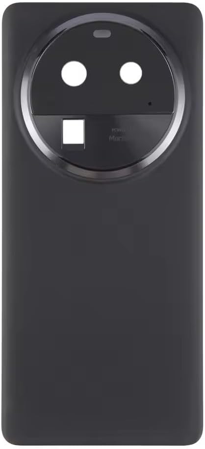 Compatible Rear Glass Panel for Oppo Find X6 Pro Model PGEM10 – Battery Door Back Cover, Battery Back Cover Housing Replacement Part (Black)