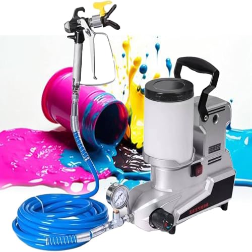 Pulverizador De Pintura Sin Aire PortáTil De 1600 W, Herramientas De Pintura A Alta PresióN, MáQuina EléCtrica De Pintura,para Interiores Y Exteriores- para Bricolaje Y Contratistas