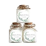 Bougies Personnalisées Baptême Lot de 10 – Cadeau d’Invités Personnalisé – Bougie Souvenir – Décoration Baptême Élégante – La Flamboyante Bougies