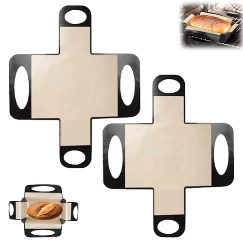 2 Moldes De Silicona Reutilizables Para Pan, Aptos Para Uso Alimentario, Antiadherentes Y FáCiles De Limpiar, Con Asa Para Transferir Masa Madre, Aptos Para Moldes De 23 X 13 Cm