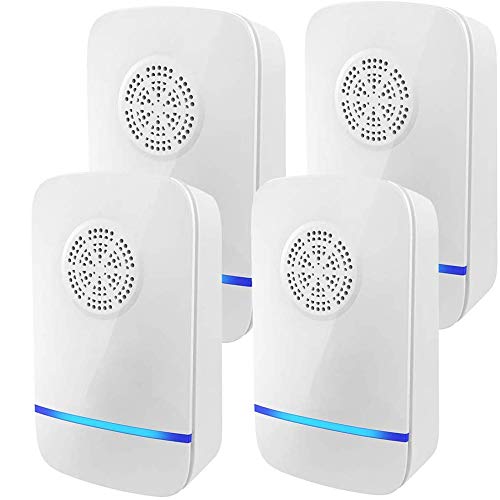 Moonssy Ultrasonic Pest Repeller, Mosquito Repellent, Rat Repellent, Mouse Repellent, Pest Traps Repeller Against Indoor Mice, Mosquito, Ants and Other Insect & Rodents (Pack of 4)